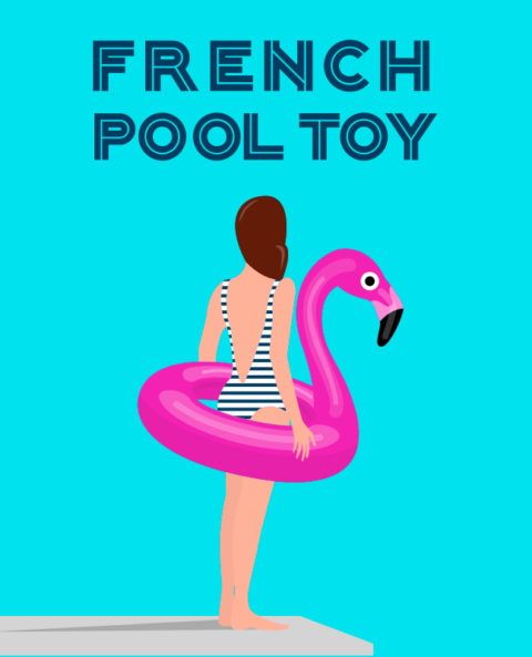 french pool toy rose tote